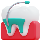 root canal 3d render icon illustration png