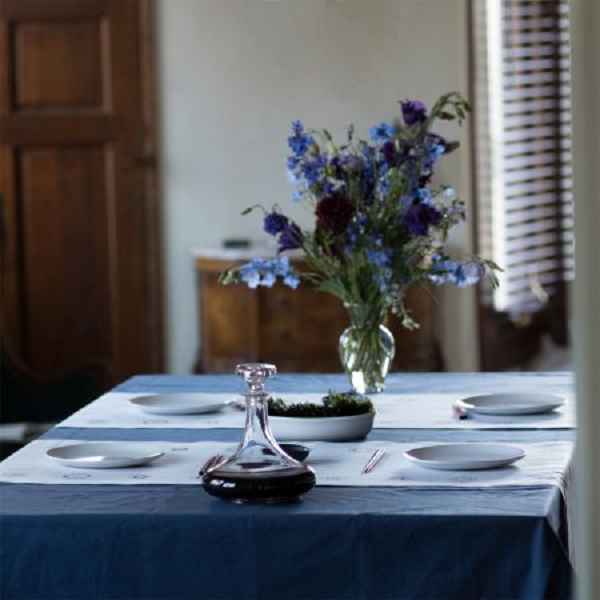 Huddleson-Italian Linen Tablelinens-Navy