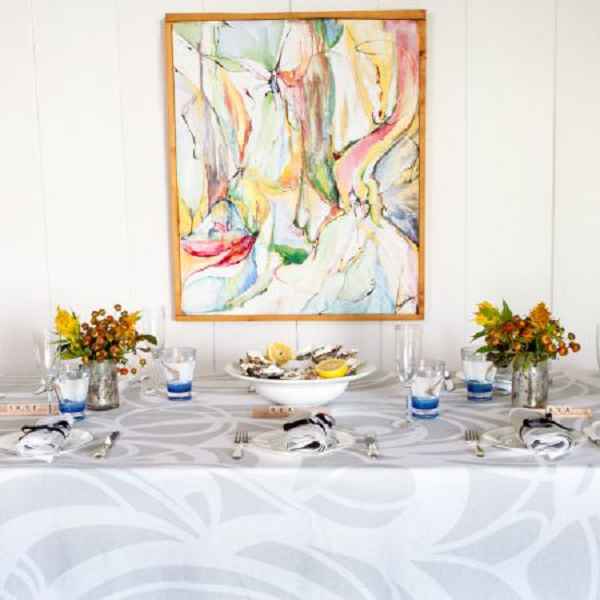 Huddleson-Italian Linen Printed Table Linens-Sloan