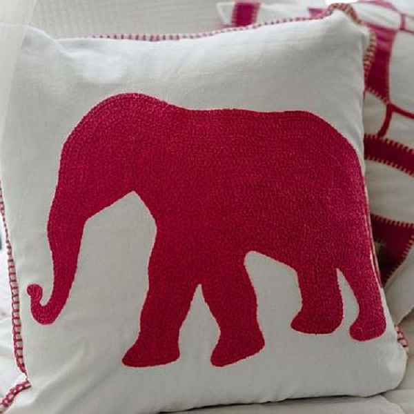 Ida Mae-Nellie Fuchsia Pillow Cover